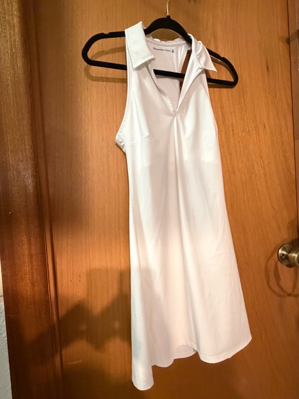 Abercrombie & Fitch Sleeveless White Polo Shift Dress